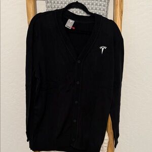 Tesla Classic Black Cardigan for Men